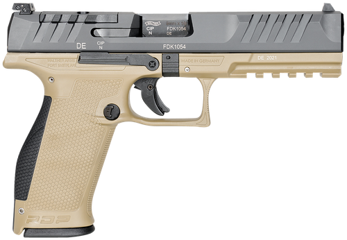 Walther Arms 2858410 PDP Optic Ready 9mm Luger 5" 18+1 Black Steel Slide Performance Duty Textured  Polymer Grip (Full Size)