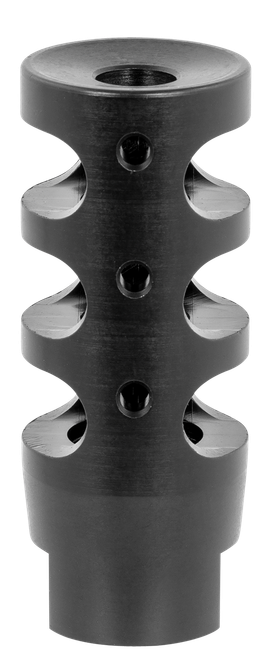 TacFire MZ10023BN Compact Compensator Black Nitride Steel with 5/8"-24 tpi Threads, 2.50" OAL & 1" Diameter for 308 Win AR-10