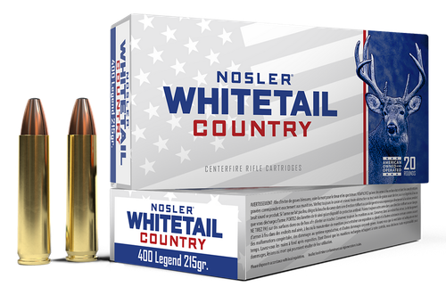 Nosler 40138 Whitetail Country  400Legend 215gr 20 Per Box/10 Case