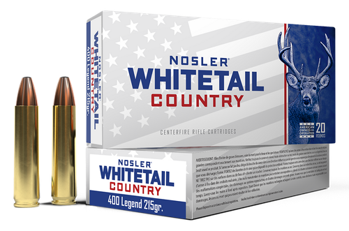 Nosler 40138 Whitetail Country  400Legend 215gr 20 Per Box/10 Case