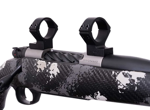 Weatherby TRBVLAS3 Scope Mount/Ring Combo  Matte Black Alloy 30mm Tube, Weatherby Mark V Medium Rings Standard 6-Lug Action