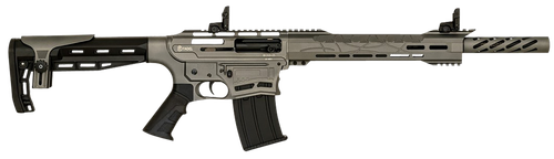 Citadel CBOSS2512TG Boss-25  12 Gauge Semi-Auto 3" 5+1 18.75" Black Steel Threaded Barrel, Tungsten Gray Picatinny Rail Receiver, Black Adj Comb Synthetic Stock, Black Finger Groove Grip