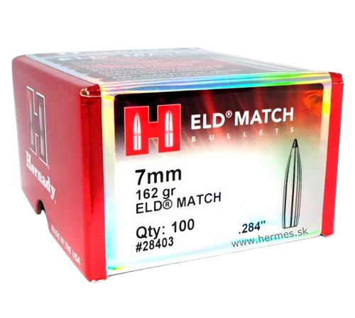 Hornady 28403 ELD Match  7mm .284 162 gr Extremely Low Drag Match 100 Per Box/ 15 Case