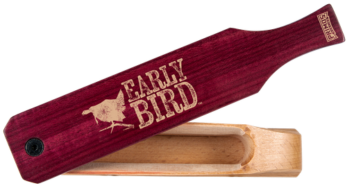 Primos PS2961 Early Bird  Box Call Turkey Hen Sounds Attracts Turkeys Natural Walnut/Purple Heart