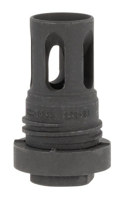 Yankee Hill 431528A Mini QD Flash Hider Black Phosphate Steel with 1/2"-28 tpi Threads & 2.13" OAL for 5.56x45mm NATO AR-Platform