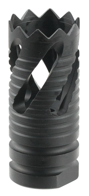 TacFire MZ1021 Thread Crown Muzzle Brake Black Oxide Steel with 1/2"-28 tpi Threads & 2.05" OAL for 5.56x45mm NATO AR-15