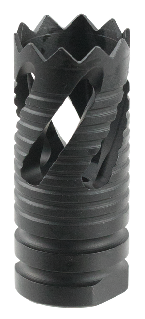 TacFire MZ1021 Thread Crown Muzzle Brake Black Oxide Steel with 1/2"-28 tpi Threads & 2.05" OAL for 5.56x45mm NATO AR-15