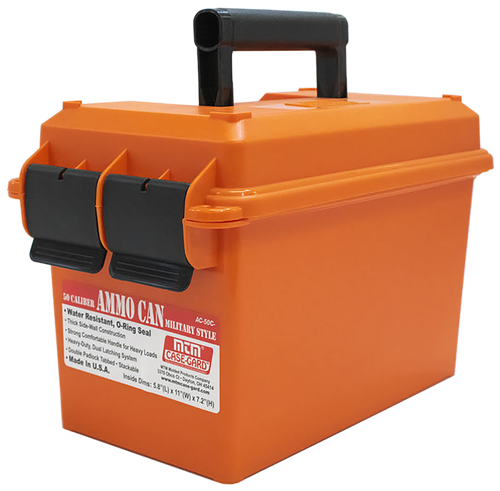 MTM Case-Gard AC50C35 Ammo Can  50Cal Orange Polypropylene