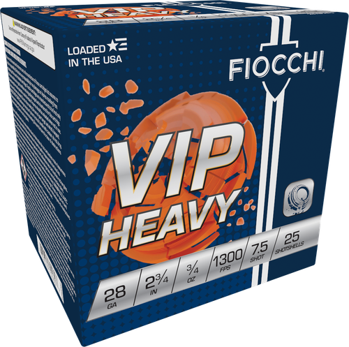 Fiocchi 28VIPH75 Exacta Target VIP Heavy 28Gauge 2.75" 3/4oz 7.5Shot 25 Per Box/10 Case
