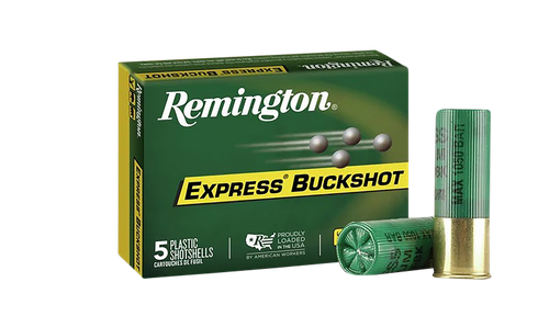 Remington Ammunition 20622 Express Buckshot 12Gauge 2.75" 0Buck Shot 5 Per Box/50 Case