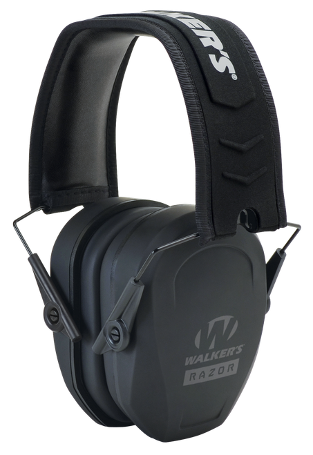 Walker's GWPRSMPAS Razor Slim Passive Muff 27 dB Over the Head Black Polymer