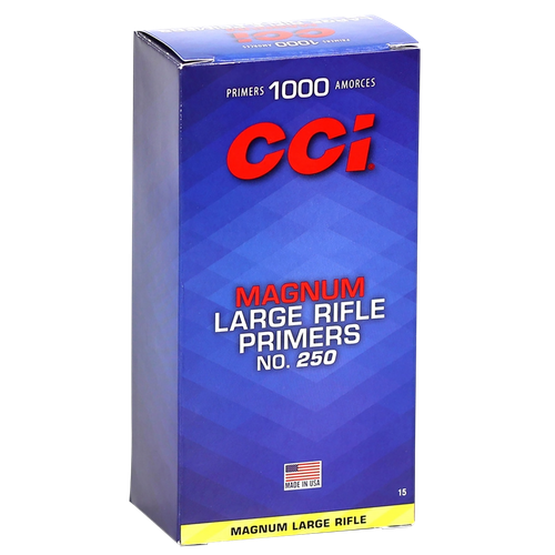 CCI 0015 Magnum Rifle No. 250 Large Rifle Multi Caliber 1000/Box