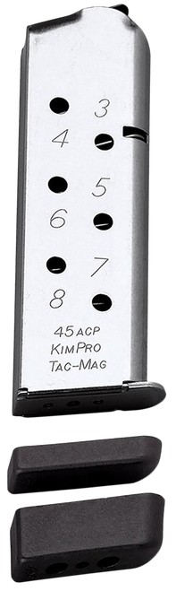 Kimber Mfg.,inc 1100721A Tac-Mag  8rd 45 ACP Silver Stainless Steel
