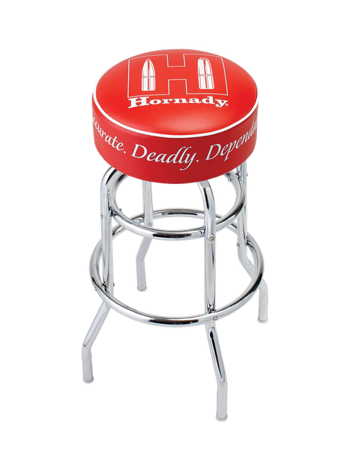 Hornady 99103 Reloading Bench Stool Chrome Red Chromed Steel Vinyl