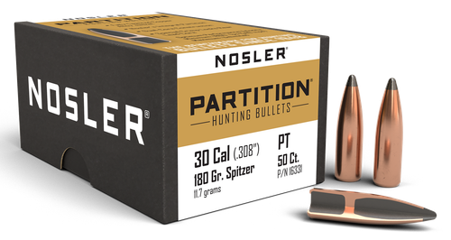 Nosler 16331 Partition  30Cal 180gr Spitzer 50/Box