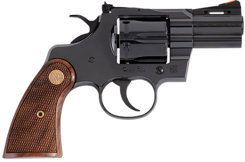 Colt Mfg PYTHONBP2WTS Python  357 Mag/38 Special 6 Shot 2.50" Blued Carbon Steel Vent Rib Barrel, Cylinder & Frame, Wood Grip, Exposed Hammer
