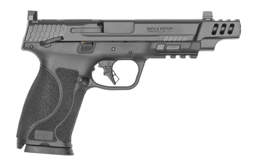 Smith & Wesson 14504 M&P PC M2.0 10mm Auto 10+1 5.60" Black Armornite Ported Barrel, Black Armornite Stainless Steel Ported/Serrated Slide, Black Polymer Frame w/Picatinny Rail, Interchangeable Palmsw