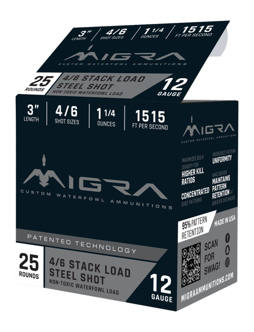 MIGRA M12AS46   12G 3"     4-6SHT 1.25       25/10