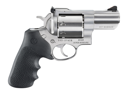 Ruger  Super Redhawk  357 Mag/38 Special 8 Shot 2.50" Stainless Cylinder, Satin Stainless Steel Barrel & Frame, Hogue Tamer Monogrip Grip, Transfer Bar Safety, Exposed Hammer