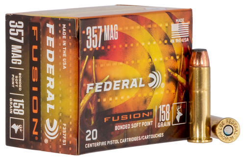 Federal F357FS1 Fusion Handgun 357Mag 158gr Fusion Soft Point 20 Per Box/10 Case