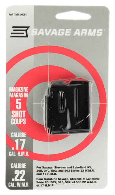 Savage Arms 90001 93 Series  5rd 17 HMR/22 WMR Blued Steel
