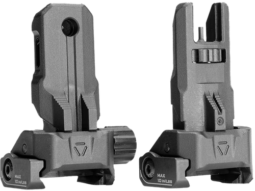 Strike Industries SPBUS Strike Polymer Backup Sights  Black Folding for AR-15