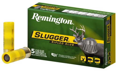 Remington Ammunition 20616 Slugger  20 Gauge 2.75" 5/8 oz Rifled Slug Shot 5 Per Box/ 50 Cs