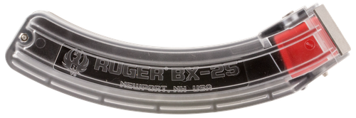 Ruger 90591 BX-25  25rd Magazine Fits Ruger 10/22/SR/77/Charger 22LR BX-25 Clear