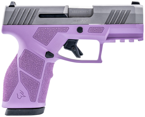 Taurus 1-GX2939LP GX2  9mm Luger 13+1 3.37" Matte Stainless Steel Barrel, Matte Serrated Stainless Steel Slide, Light Purple Polymer Frame w/Picatinny Rail, Polymer Grip