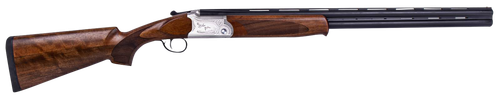 ATI ATIGKOF410SVE Cavalry SVE 410 Gauge 3" 2rd 26" Blued O/U Barrel, Silver Engraved Metal Finish, Oiled Turkish Walnut Stock, Ejector, 5 Chokes