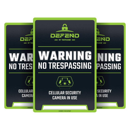 Tactacam Defend No Tresspassing Sign 3/ct