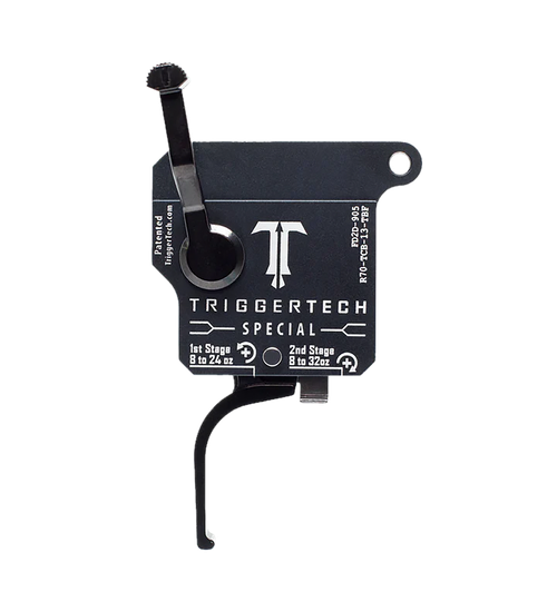 TriggerTech R70TCB13TBF Special  Two-Stage Flat Trigger with 1-3.50 lbs Draw Weight Black Finish for Remington 700 Right