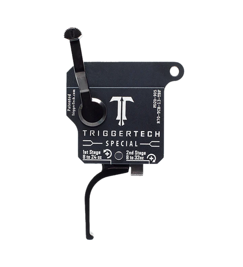 TriggerTech R70TCB13TBF Special  Two-Stage Flat Trigger with 1-3.50 lbs Draw Weight Black Finish for Remington 700 Right