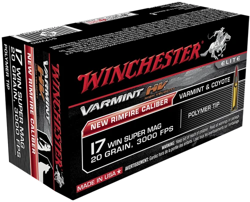 Winchester Ammo S17W20 Varmint HV  17WSM 20gr Polymer Tip 50 Per Box/10 Case