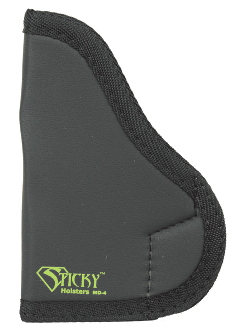 Sticky Holsters MD4 MD-4  Black/Green Latex Free Rubber Fits Med Semi-Auto Ambidextrous