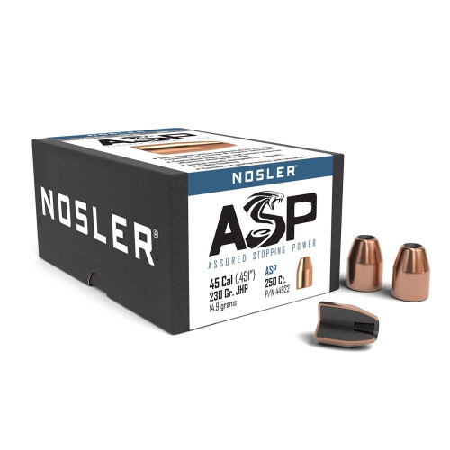 Nosler Sporting Handgun Pistol Bullets .45 cal .451" 230 gr JHP 250/ct