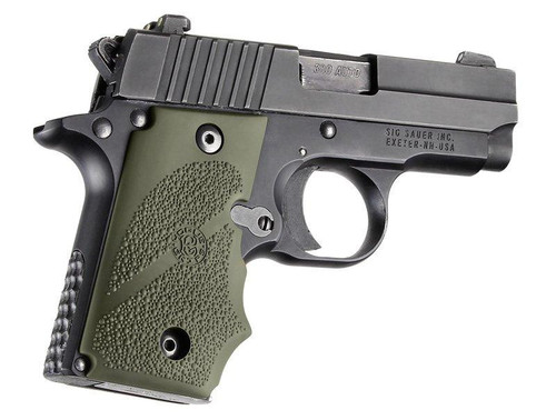 Hogue SIG Sauer P238 Rubber Grip with Finger Grooves OD Green