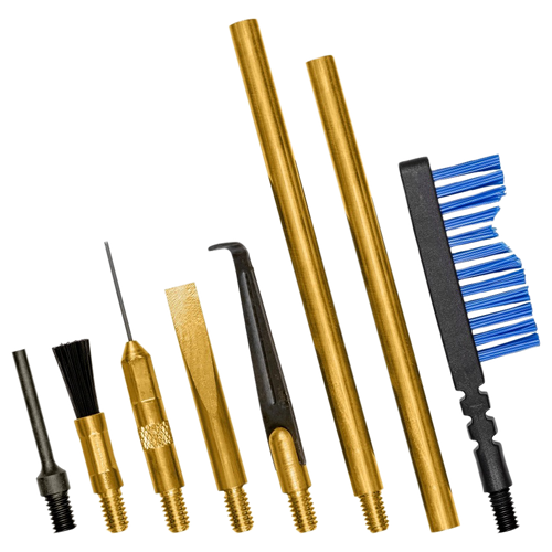 Otis FG932 Brass Scraper Tool Set MSR/AR Multi-Caliber Pieces Brass Nylon Bristles