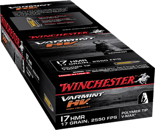 Winchester Ammo S17HMR1 Varmint HV  17HMR 17gr Hornady V Max 50 Per Box/20 Case