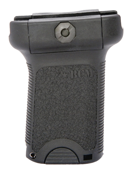 BCM VGSBLK BCMGunfighter Short Vertical Grip Made of Polymer With Black Aggressive Textured Finish with Storage Compartment for Picatinny Rail