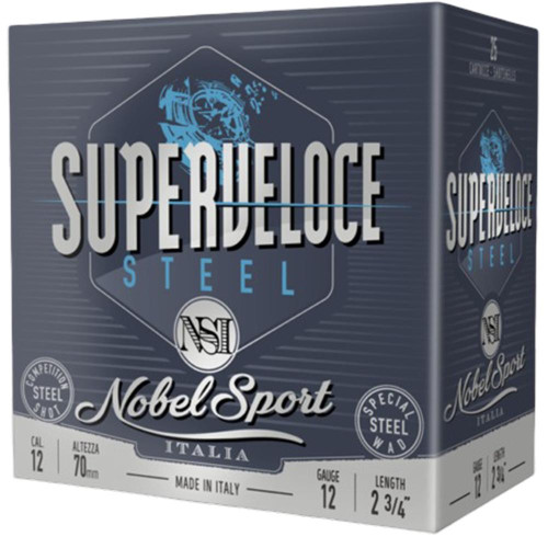 Nobel Target Steel Shotshells 12 ga 2-3/4" 1oz 1378 fps #7 25/ct