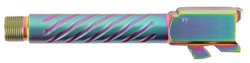Ballistic Advantage BAPSG175T3W Premium Series  9mm Luger Fits Glock 17 Gen 5 Fluted Threaded Iridescent PVD Stainless Steel