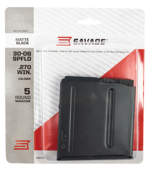 Savage Arms 55272 Savage  5rd 270 Win/30-06 Springfield Fits Axis II Precision Matte Black Steel