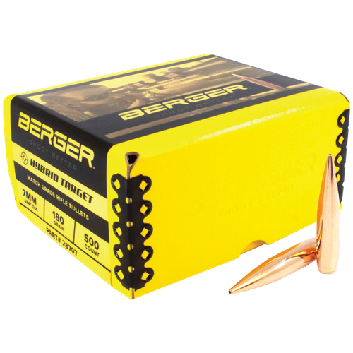 Berger Match Grade Target Bullets 7mm .284" 180 gr Hybrid Target 500/ct