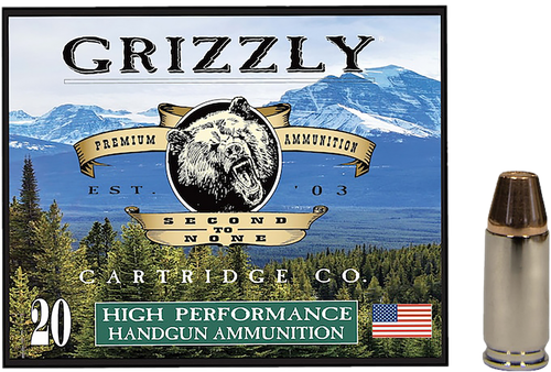 Grizzly Ammo GC9+P+49mm+P Luger 124gr Full Metal Jacket Flat Point 20 Per Box/10 Case