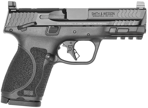 Smith & Wesson 14099 M&P M2.0 *MA Compliant Compact 9mm Luger 10+1 4" Black Armornite Stainless Steel Barrel, Black Cerakote Optic Cut/Serrated Stainless Steel Slide & Polymer Frame w/Picatinny Rail