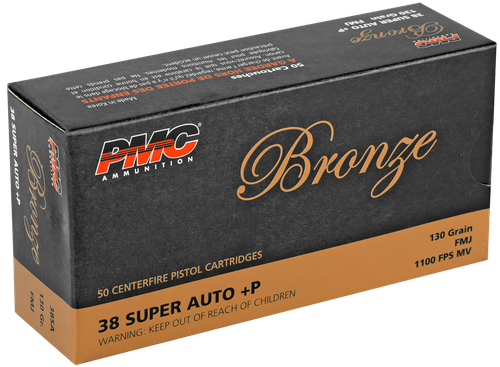 PMC 38SA Bronze  38Super+P 130gr Full Metal Jacket 50 Per Box/20 Case