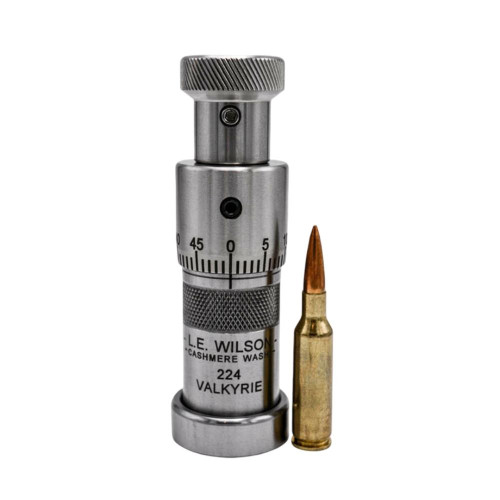 L.E. Wilson Stainless Steel Bullet Seater Die with Micrometer Adjustment 22-250