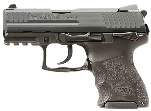 HK 81001109 P30SK V3 Sub-Compact Frame 9mm Luger 12+1/15+1 3.27" Steel Barrel, Black Cerakote Serrated Steel Slide, Black Polymer Frame w/Picatinny Rail, Ambidextrous