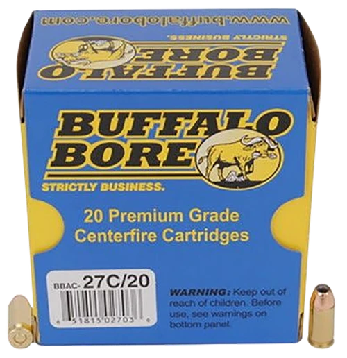 Buffalo Bore Ammunition 27C20 Personal Defense Strictly Business 380ACP +P 90gr Jacketed Hollow Point 20 Per Box/12 Case